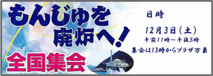 もんじゅを廃炉へ！全国集会