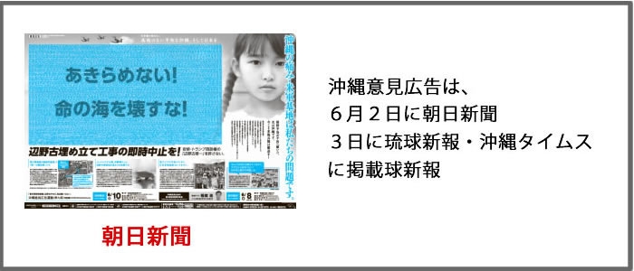 沖縄意見広告運動 新聞に意見広告