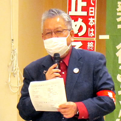 報告する議員ネット･戸田代表
